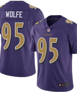 Nike Baltimore Ravens #95 Derek Wolfe Purple Men's Stitched NFL Limited Rush Jersey Men's