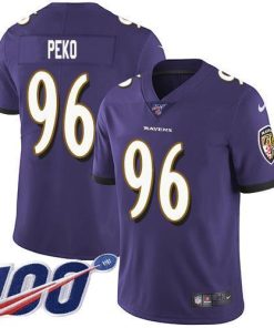Nike Baltimore Ravens #96 Domata Peko Sr Purple Team Color Men's Stitched NFL 100th Season Vapor Untouchable Limited Jersey Men's