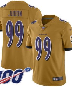 Nike Baltimore Ravens #99 Matthew Judon Gold Men's Stitched NFL Limited Inverted Legend 100th Season Jersey Men's