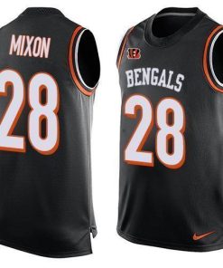 Nike Bengals #28 Joe Mixon Black Team Color Men's Stitched NFL Limited Tank Top Jersey