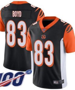 Nike Bengals #83 Tyler Boyd Black Team Color Men's Stitched NFL 100th Season Vapor Limited Jersey