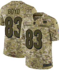 Nike Bengals #83 Tyler Boyd Camo Men's Stitched NFL Limited 2018 Salute To Service Jersey