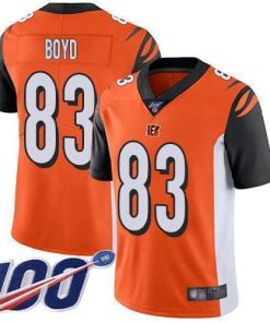 Nike Bengals #83 Tyler Boyd Orange Alternate Men's Stitched NFL 100th Season Vapor Limited Jersey