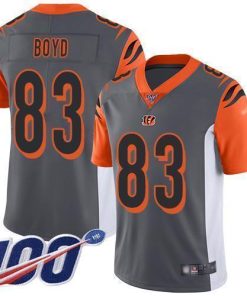 Nike Bengals #83 Tyler Boyd Silver Men's Stitched NFL Limited Inverted Legend 100th Season Jersey