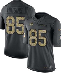 Nike Bengals #85 Tee Higgins Black Men's Stitched NFL Limited 2016 Salute To Service Jersey
