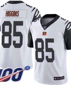 Nike Bengals #85 Tee Higgins White Men's Stitched NFL Limited Rush 100th Season Jersey