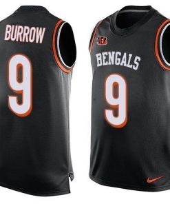 Nike Bengals #9 Joe Burrow Black Team Color Men's Stitched NFL Limited Tank Top Jersey