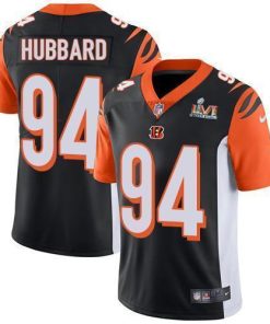 Nike Bengals #94 Sam Hubbard Black Team Color Super Bowl LVI Patch Men's Stitched NFL Vapor Untouchable Limited Jersey