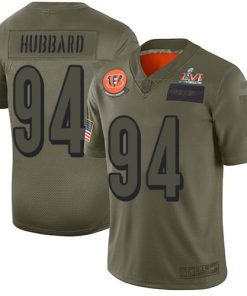 Nike Bengals #94 Sam Hubbard Camo Super Bowl LVI Patch Men's Stitched NFL Limited 2019 Salute To Service Jersey