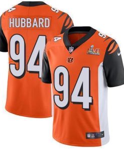 Nike Bengals #94 Sam Hubbard Orange Alternate Super Bowl LVI Patch Men's Stitched NFL Vapor Untouchable Limited Jersey