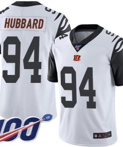 Nike Bengals #94 Sam Hubbard White Men's Stitched NFL Limited Rush 100th Season Jersey