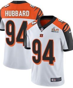 Nike Bengals #94 Sam Hubbard White Super Bowl LVI Patch Men's Stitched NFL Vapor Untouchable Limited Jersey