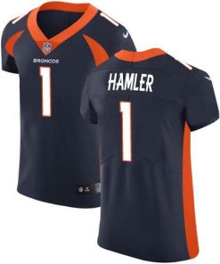 Nike Broncos #1 KJ Hamler Navy Blue Alternate Men's Stitched NFL New Elite Jersey