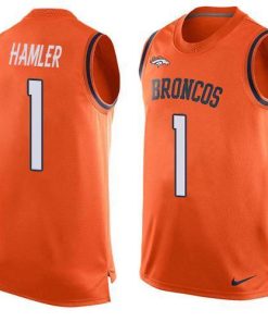Nike Broncos #1 KJ Hamler Orange Team Color Men's Stitched NFL Limited Tank Top Jersey