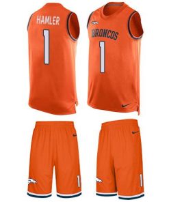 Nike Broncos #1 KJ Hamler Orange Team Color Men's Stitched NFL Limited Tank Top Suit Jersey