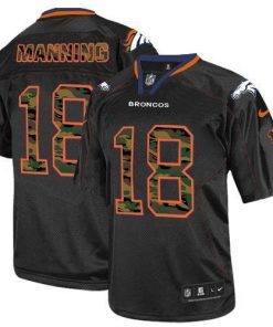 Nike Broncos #18 Peyton Manning Black Men's Stitched NFL Elite Camo Fashion Jersey
