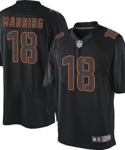 Nike Broncos #18 Peyton Manning Black Men's Stitched NFL Impact Limited Jersey
