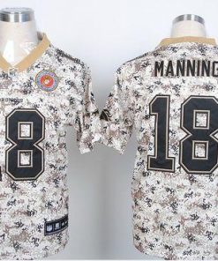 Nike Broncos #18 Peyton Manning Camo USMC Men's Stitched NFL Elite Jersey
