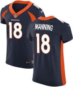 Nike Broncos #18 Peyton Manning Navy Blue Alternate Men's Stitched NFL Vapor Untouchable Elite Jersey