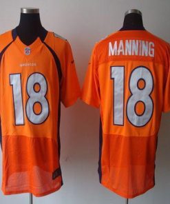 Nike Broncos #18 Peyton Manning Orange Team Color Men's Stitched NFL Elite Jersey