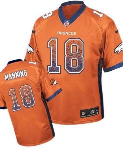Nike Broncos #18 Peyton Manning Orange Team Color Men's Stitched NFL Elite Drift Fashion Jersey