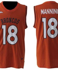 Nike Broncos #18 Peyton Manning Orange Team Color Men's Stitched NFL Limited Tank Top Jersey