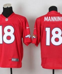 Nike Broncos #18 Peyton Manning Red Men's Stitched NFL Elite QB Practice Jersey