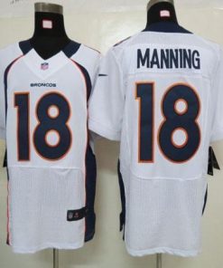 Nike Broncos #18 Peyton Manning White Men's Stitched NFL Elite Jersey