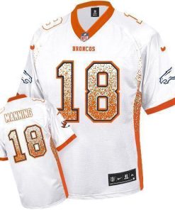 Nike Broncos #18 Peyton Manning White Men's Stitched NFL Elite Drift Fashion Jersey