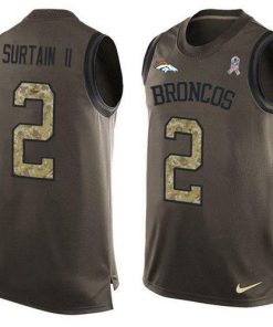 Nike Broncos #2 Patrick Surtain II Green Men's Stitched NFL Limited Salute To Service Tank Top Jersey
