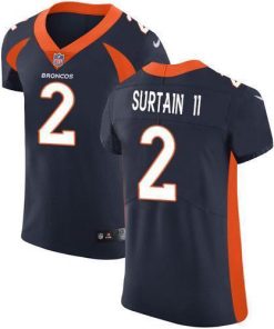Nike Broncos #2 Patrick Surtain II Navy Blue Alternate Men's Stitched NFL New Elite Jersey