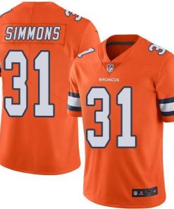 Nike Broncos #31 Justin Simmons Orange Men's Stitched NFL Limited Rush Jersey