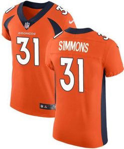 Nike Broncos #31 Justin Simmons Orange Team Color Men's Stitched NFL Vapor Untouchable Elite Jersey