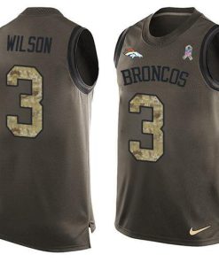 Nike Broncos #3 Russell Wilson Green Men's Stitched NFL Limited Salute To Service Tank Top Jersey