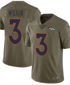 Nike Broncos #3 Russell Wilson Olive Men's Stitched NFL Limited 2017 Salute To Service Jersey