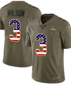 Nike Broncos #3 Russell Wilson Olive/USA Flag Men's Stitched NFL Limited 2017 Salute To Service Jersey