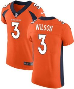 Nike Broncos #3 Russell Wilson Orange Team Color Men's Stitched NFL Vapor Untouchable Elite Jersey