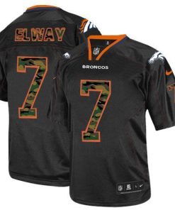 Nike Broncos #7 John Elway Black Men's Stitched NFL Elite Camo Fashion Jersey