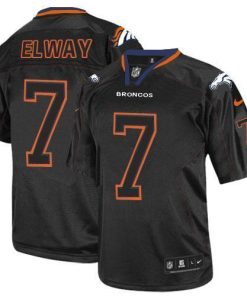 Nike Broncos #7 John Elway Lights Out Black Men's Stitched NFL Elite Jersey