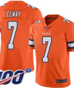 Nike Broncos #7 John Elway Orange Men's Stitched NFL Limited Rush 100th Season Jersey