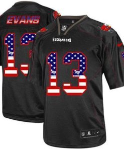 Nike Buccaneers #13 Mike Evans Black Men's Stitched NFL Elite USA Flag Fashion Jersey