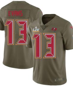 Nike Buccaneers #13 Mike Evans Olive Men's Super Bowl LV Bound Stitched NFL Limited 2017 Salute To Service Jersey