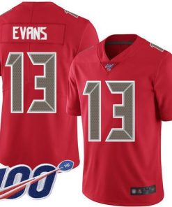 Nike Buccaneers #13 Mike Evans Red Men's Stitched NFL Limited Rush 100th Season Jersey