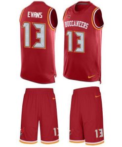 Nike Buccaneers #13 Mike Evans Red Team Color Men's Stitched NFL Limited Tank Top Suit Jersey
