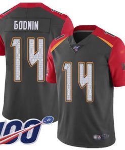 Nike Buccaneers #14 Chris Godwin Gray Men's Stitched NFL Limited Inverted Legend 100th Season Jersey