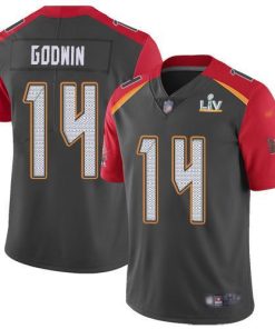 Nike Buccaneers #14 Chris Godwin Gray Men's Super Bowl LV Bound Stitched NFL Limited Inverted Legend Jersey