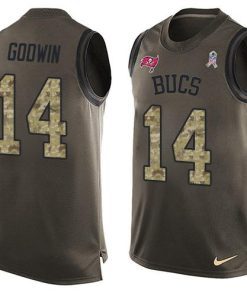 Nike Buccaneers #14 Chris Godwin Green Men's Stitched NFL Limited Salute To Service Tank Top Jersey