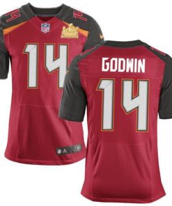 Nike Buccaneers #14 Chris Godwin Red Team Color Men's Super Bowl LV Champions Patch Stitched NFL Vapor Untouchable Elite Jersey