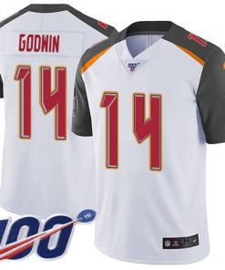 Nike Buccaneers #14 Chris Godwin White Men's Stitched NFL 100th Season Vapor Untouchable Limited Jersey
