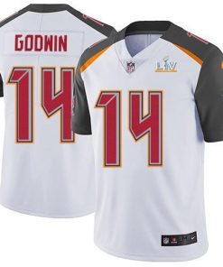 Nike Buccaneers #14 Chris Godwin White Men's Super Bowl LV Bound Stitched NFL Vapor Untouchable Limited Jersey